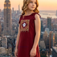 Maroon Color Rayon With Embroidery Work Kurti Suits Near Me