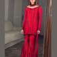 Stunning Red Color Rangoli Silk And Palazzo Suit Embroidery Work And Matching Dupatta For Women
