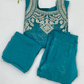 Teal Green Color Georgette Sharara Suit With Embroidery Work Near Me