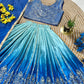 Blue Color Embroidery Work Choli Set With Dupatta In mesa