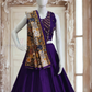 Violet Colored Embroidery Work Chaniya Choli Sets For Women Near Me