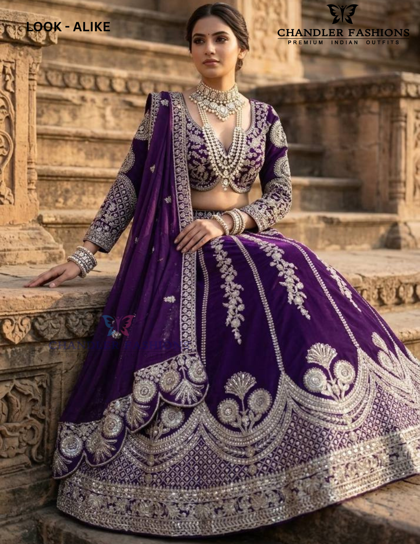 Purple Color Embroidered Lehenga In Choli Tempe