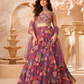 Elegant Purple Color Organza With Embroidery Work Lehenga Choli With Dupatta For Women