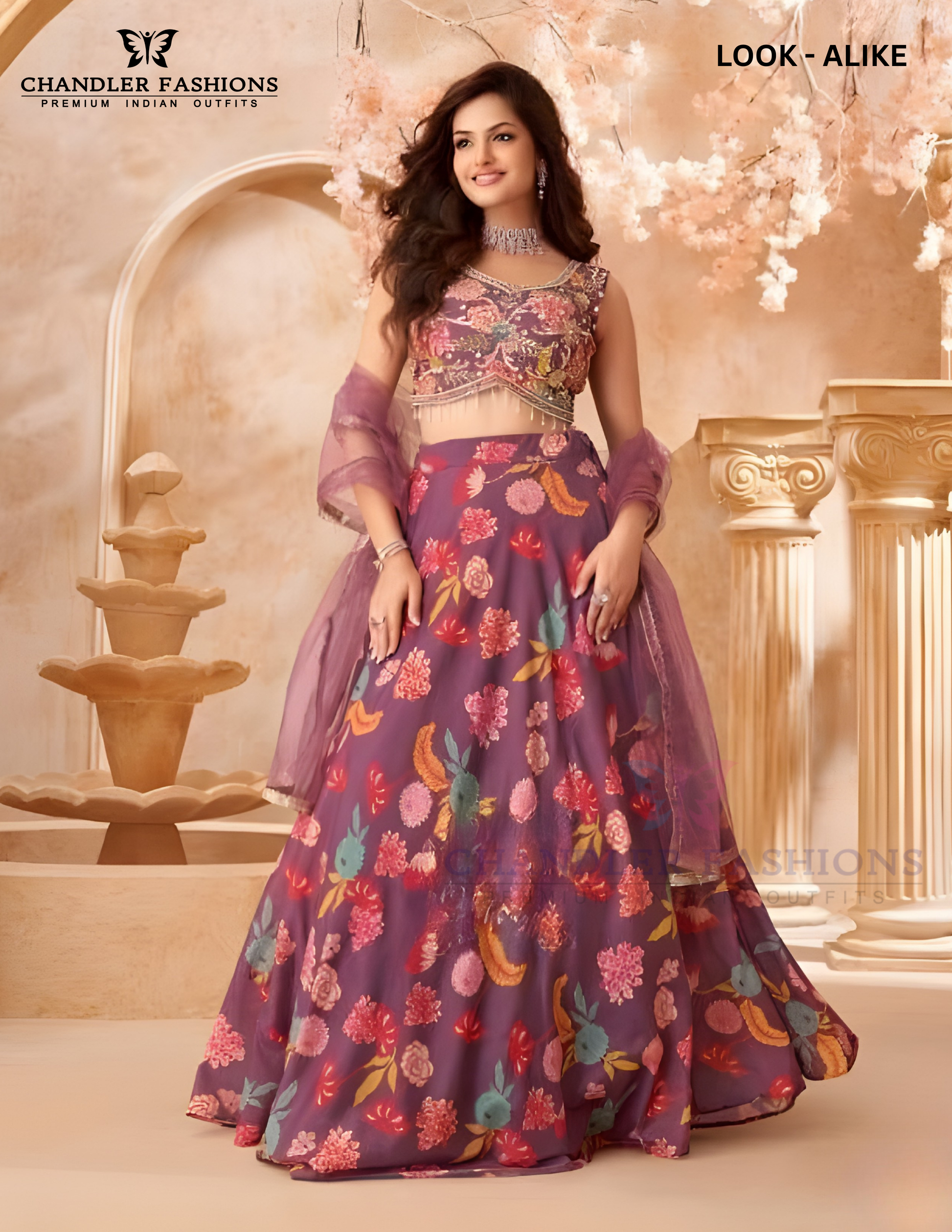 Elegant Purple Color Organza With Embroidery Work Lehenga Choli With Dupatta For Women