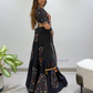 Black Color Rayon With Embroidry Work Chaniya Choli In Tempe