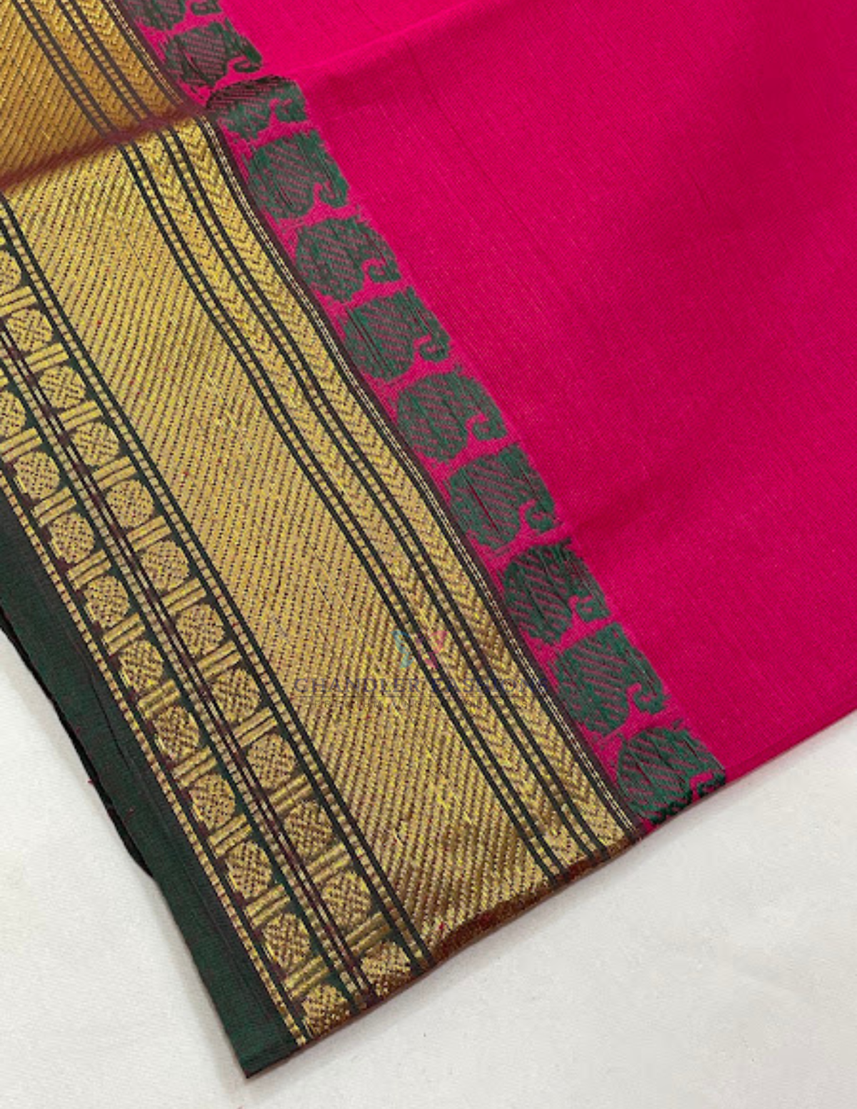 Pink Color Silk Cotton Zari Border Saree In Yuma