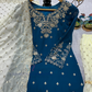 Blue Color Georgette Sharara Suits In USA