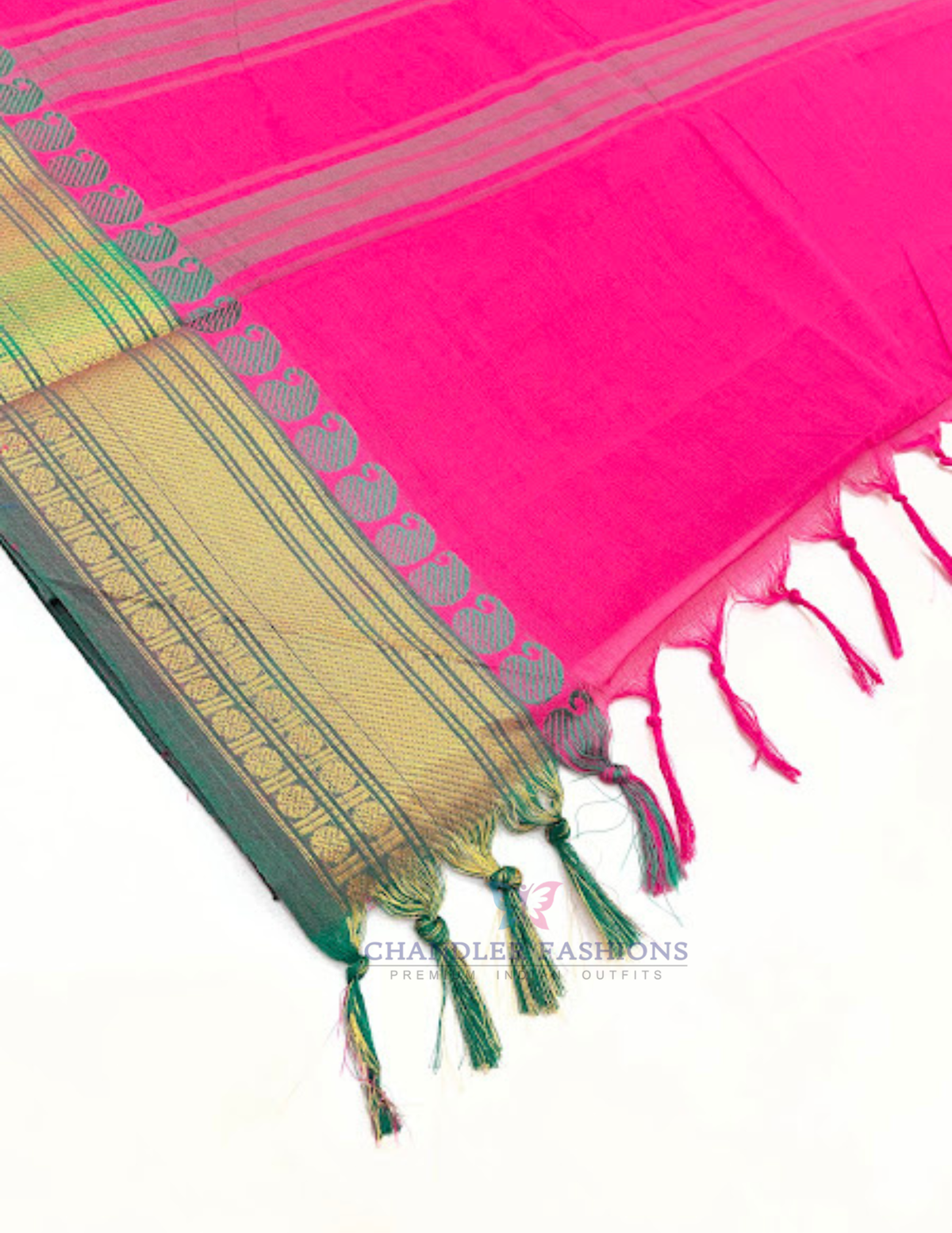 Pink Color Silk Cotton Saree In Douglas 