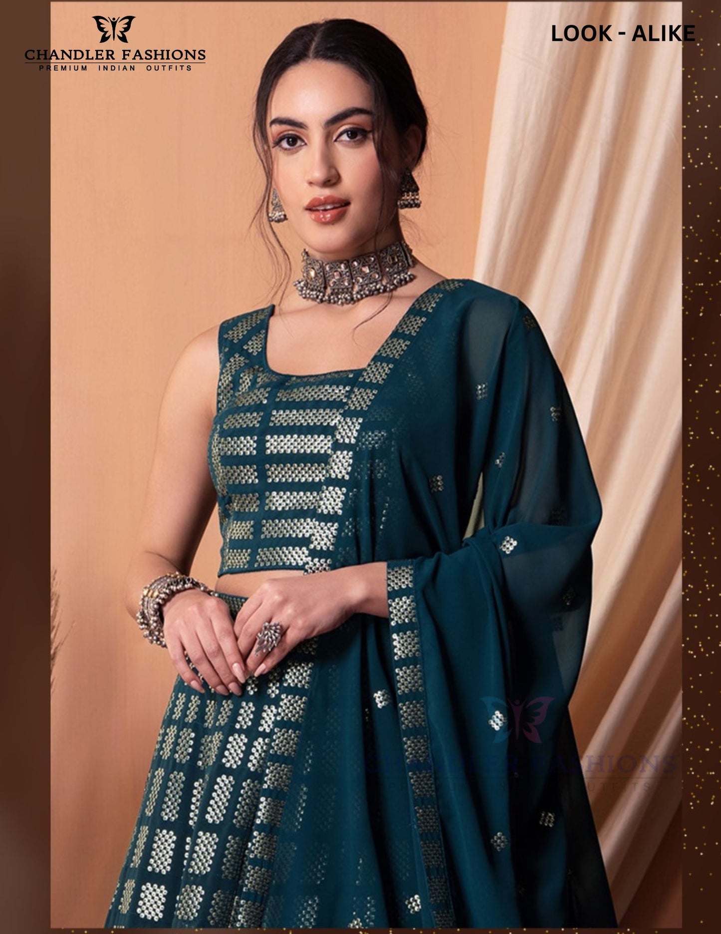 Blue Color With Embroidery Work Lehenga With In yuma