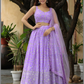 Georgette With Sequins And Zari Embroidery Lehenga In Sedona