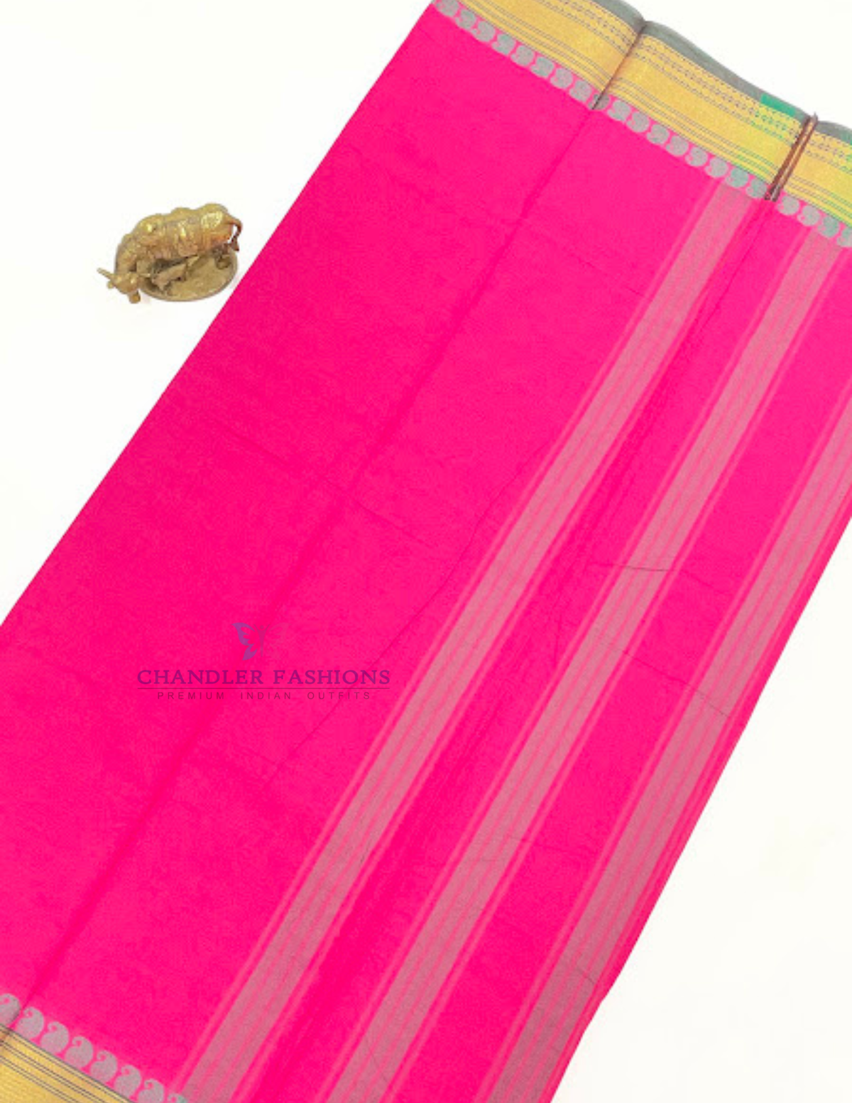 Pink Color With Gold Zari Border Saree In Tempe 