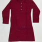 Red Color Embroidery And Sequins Work Kurta Set In Tempe