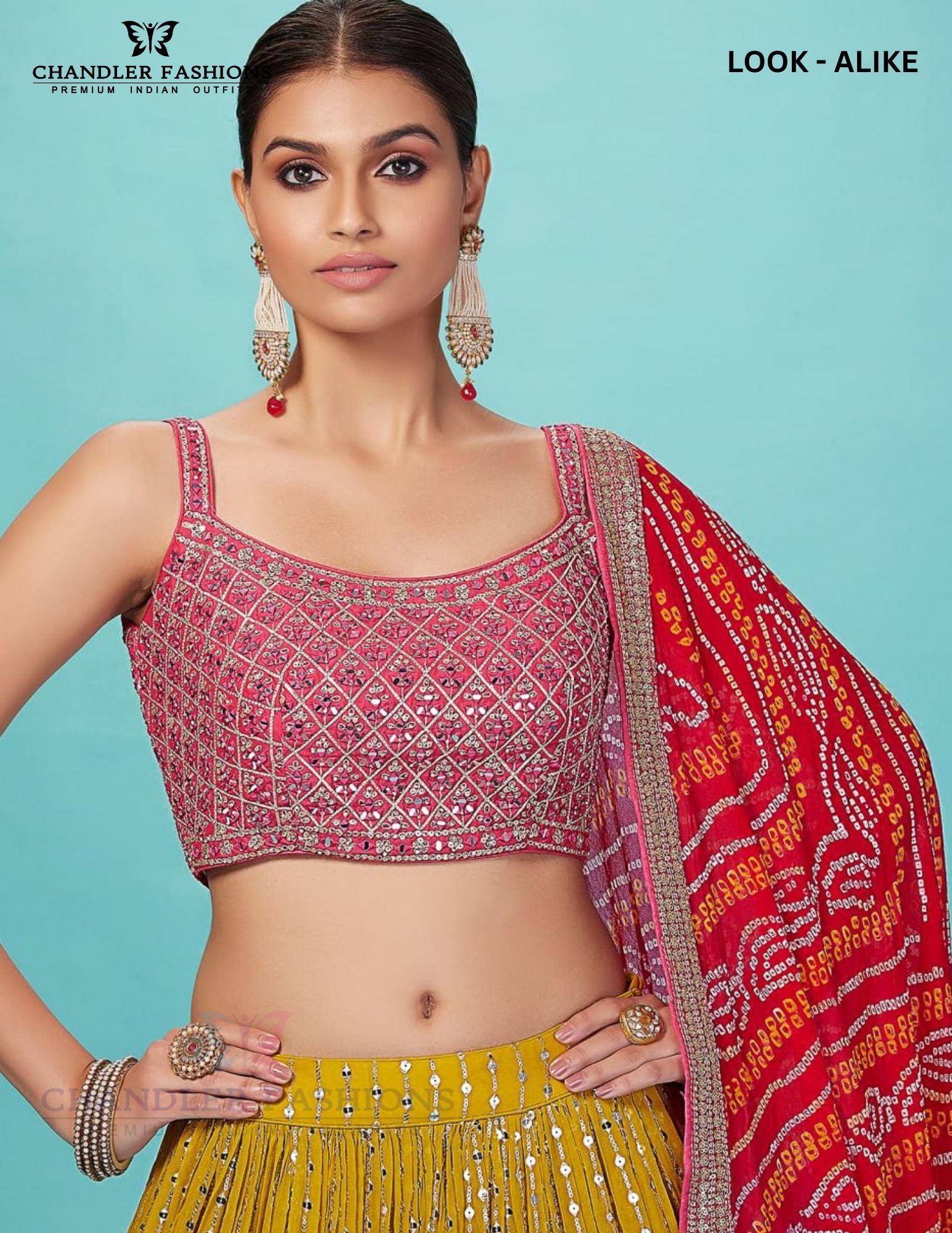 Yellow Color Georgette With Embroidery Work Lehenga Near Me
