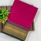 Alluring Pink Color Silk Cotton With Gold Zari Border Saree Near Me