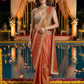 Elegant Orange Color Tissue Silk Lehenga Choli With Embroidery And Sequins Work For Women