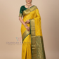 Elegant Yellow Color Pure Kanchi Silk Saree For Women - SILKMARK CERTIFIED