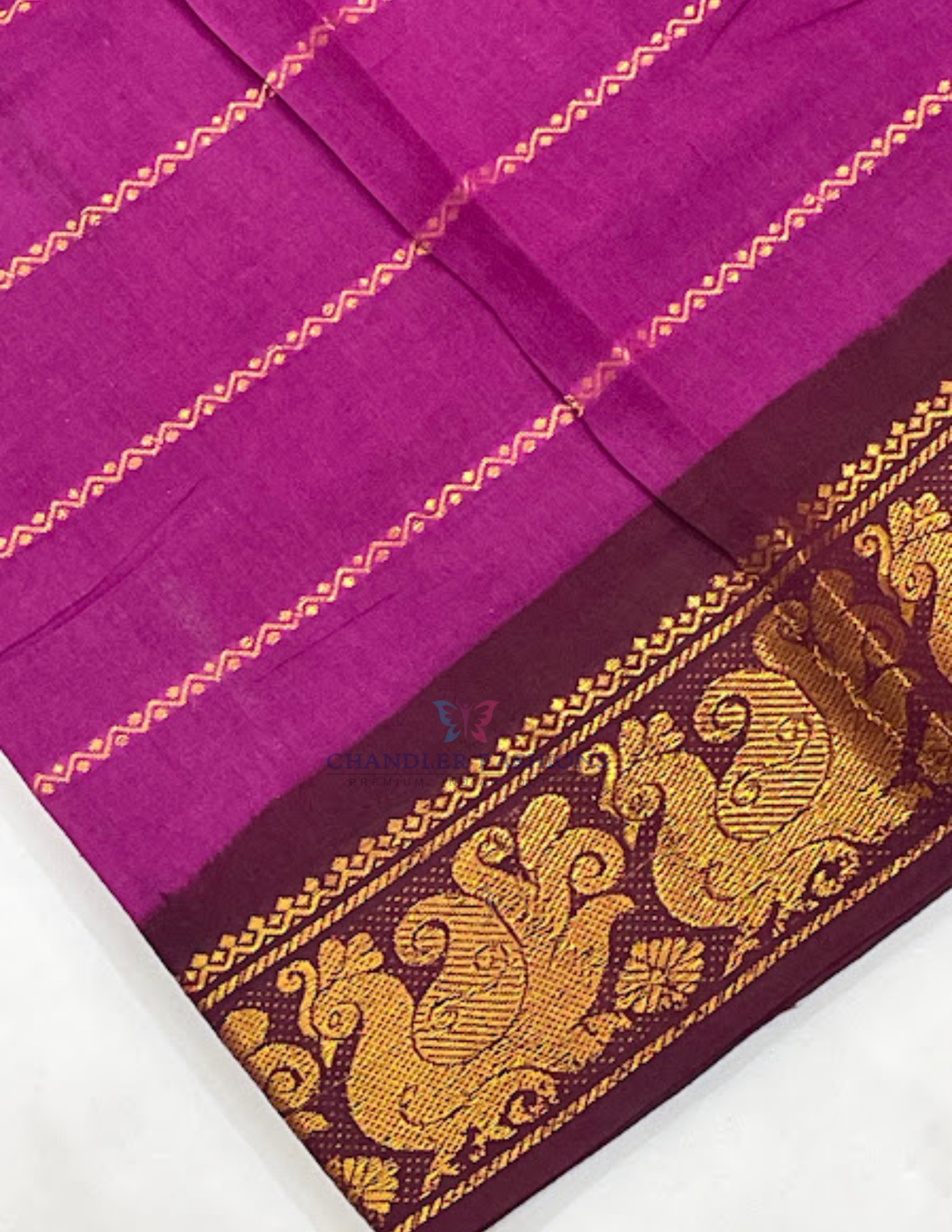 Pink Color Saree With Zari Work In Douglas