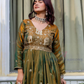Dual Tone Long Gown With Dupatta In Surprise