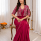 Pink Color Crepe Silk Saree Set With Embroidery Koti Jacket And Sequin Work Near Me