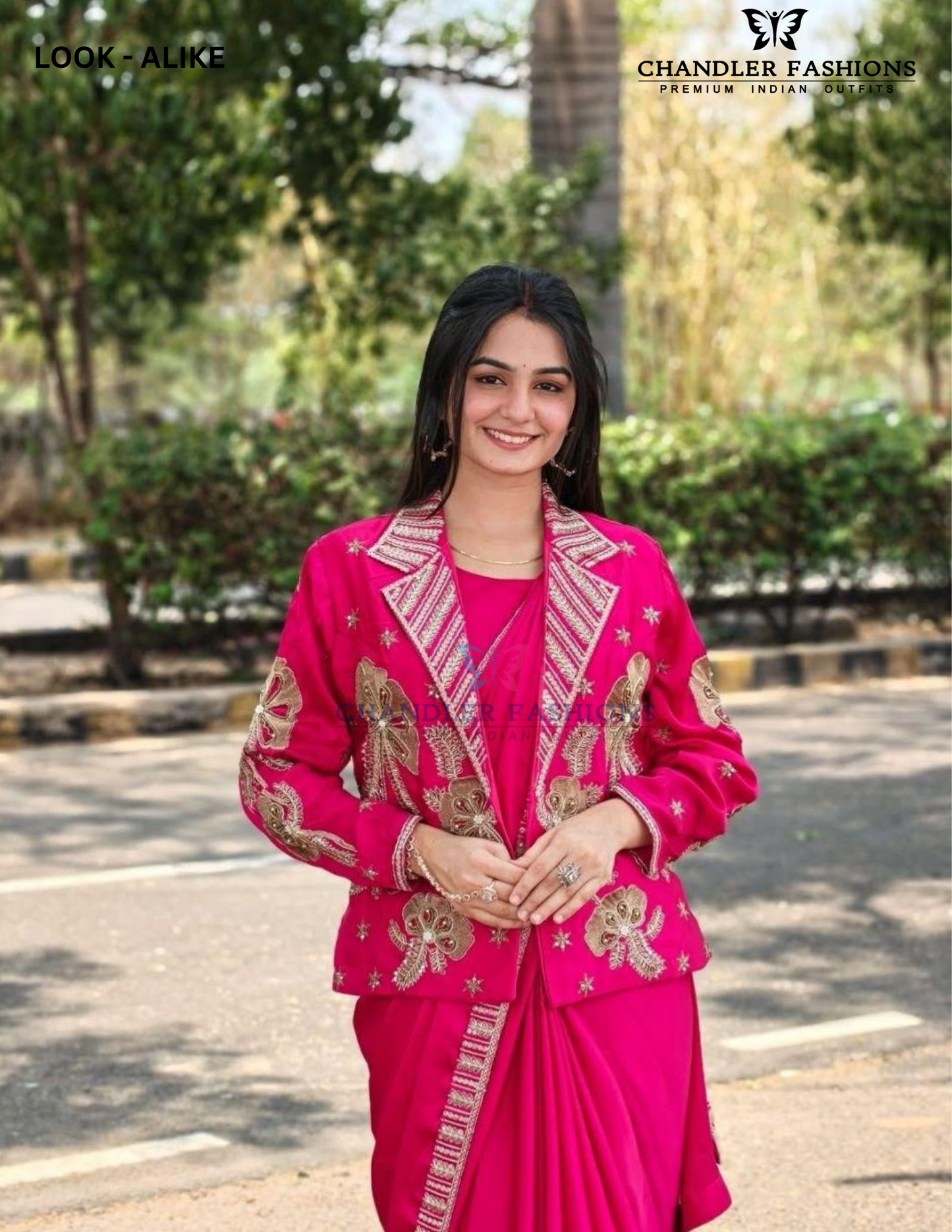Pink Color Embroidery And Sequins Work Ready To Wear Saree Near Me