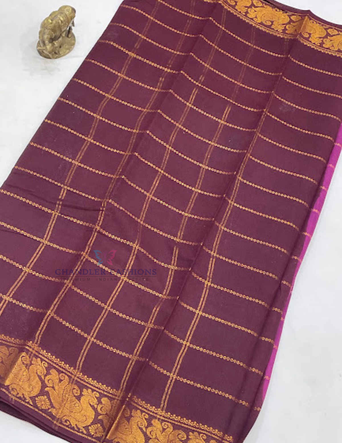 Pink Color With Zari Border Work In Tempe