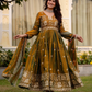 Fendy Satin With Embroidery Work Dual Tone Long Gown In Suncity