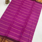 Pink Color Cotton Saree With Zari Border Work In USA