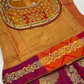 Golden Orange Color Art Silk Langa Set In Suncity
