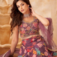 Purple Color Organza With Embroidery Work Lehenga Choli Near Me