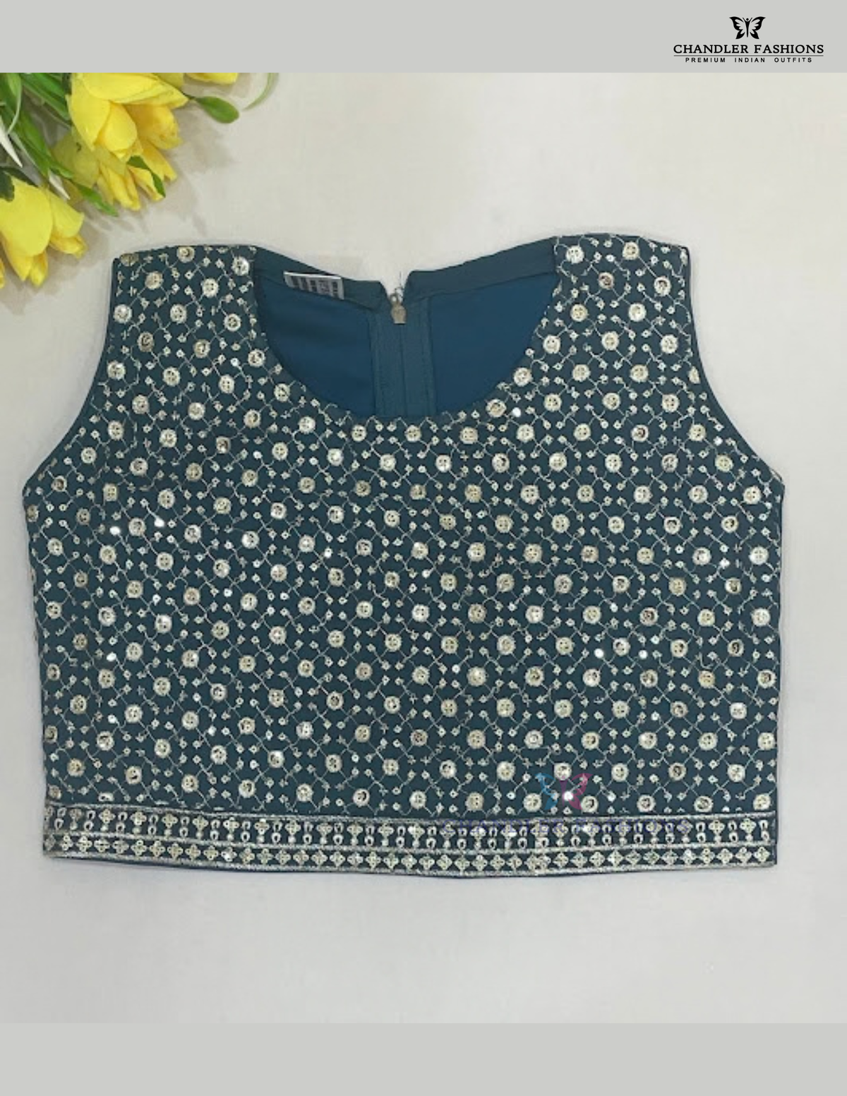 Blue Color Georgette Kurti Suits With Embroidery And Sequins Work In USA 
