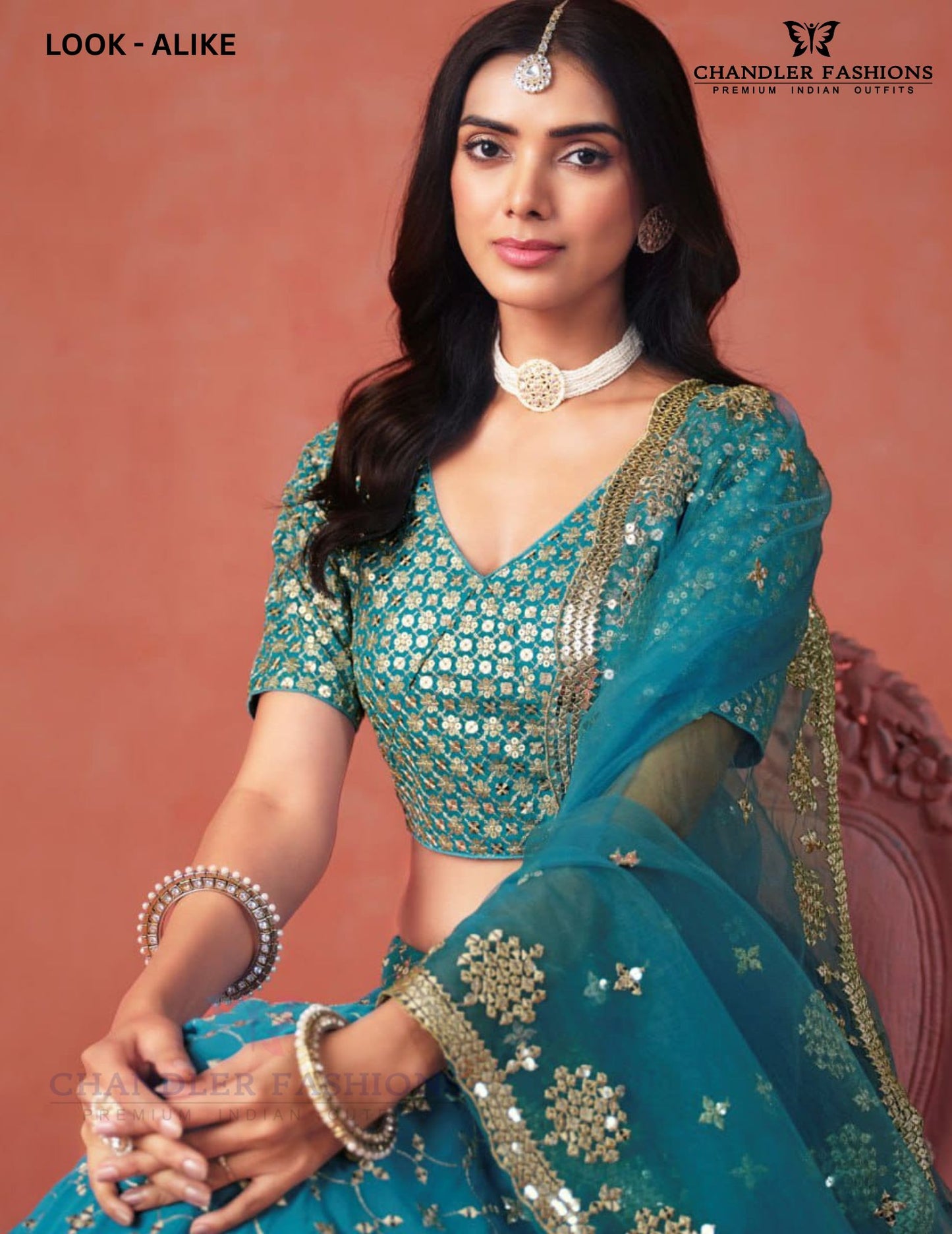 Blue Color Georgette Lehenga In Chandler