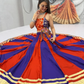 Orange And Blue Color Chaniya Choli In Siuncity