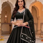 Black Color Roman Silk With Gota And Lace Work Chaniya Choli Near Me