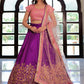 Purple Color Silk With Embroidery And Sequins Work Lehenga Choli With Dupatta Near Me