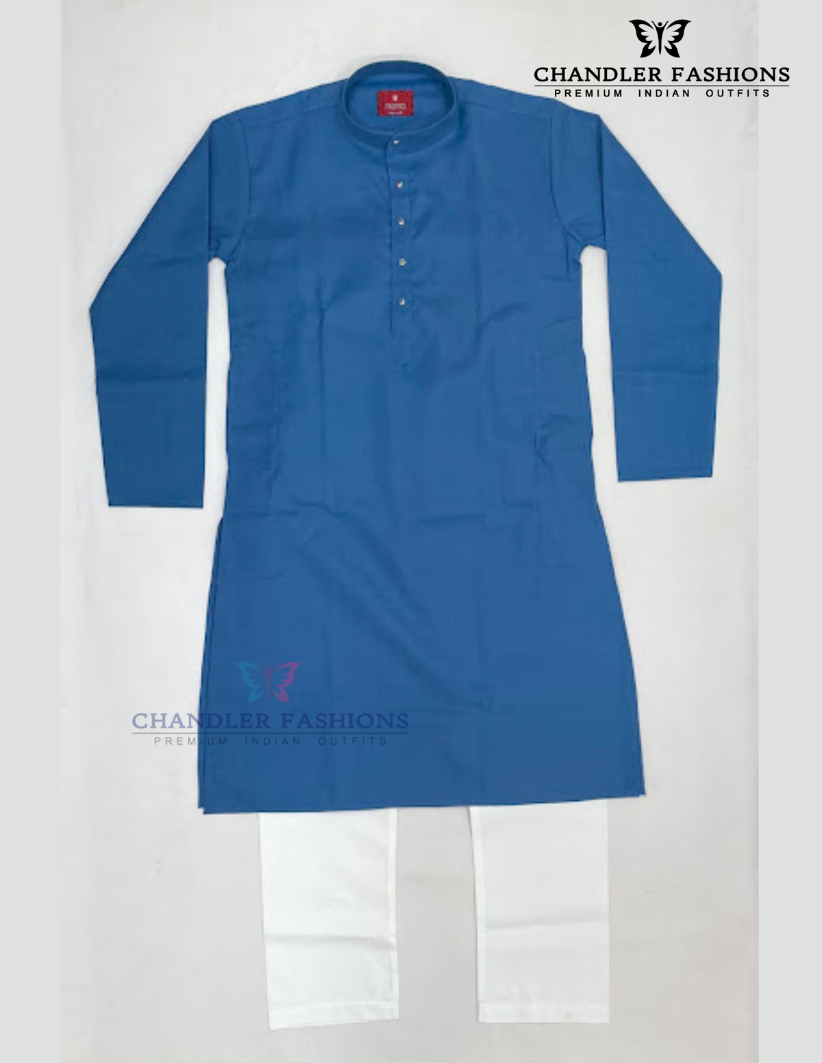 Beautiful Royal Blue Color Cotton Kurta Set For Kids Boys