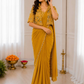 Stunning Yellow Color Crepe Silk Saree Set With Embroidery Koti Jacket And Sequin Work For Women
