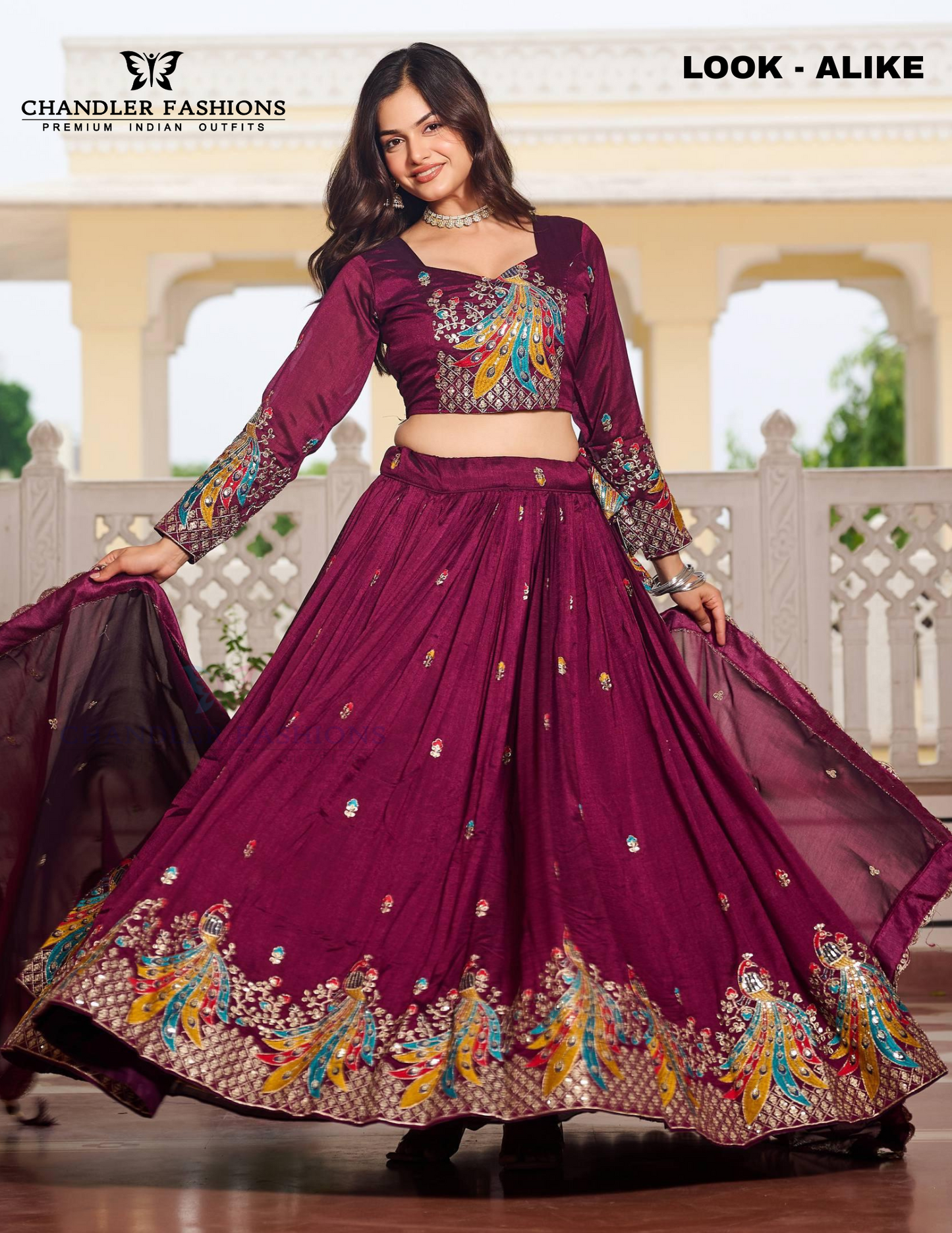 Wine Color Embroidery And Sequins Work Lehenga Choli With Dupatta Near Me