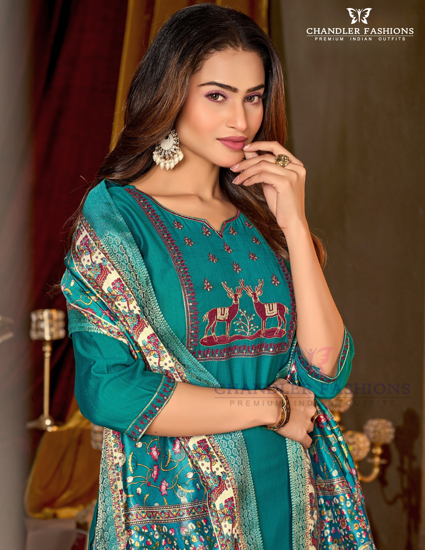 Embroidery And Sequins Work Salwar Suits In USA