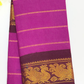 Beautiful Pink Color Cotton Saree With Zari Border Work For Women
