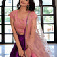 Purple Color Silk With Embroidery Work Lehenga In Suncity