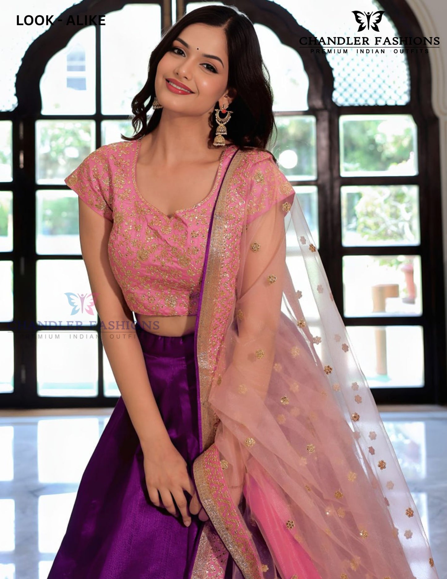 Purple Color Silk With Embroidery Work Lehenga In Suncity
