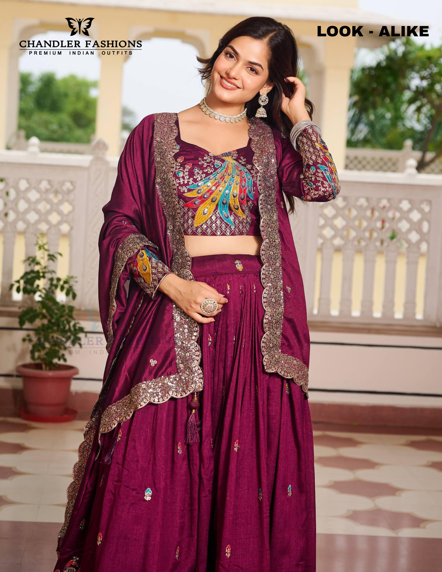 Wine Color Embroidery And Sequins Work Lehenga Choli With Dupatta In USA