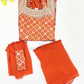 Alluring Orange Color Georgette Palazzo Suits With Embroidery And Sequins Work Near Me