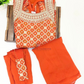 Orange Color Georgette Palazzo Suits With Embroidery And Sequins Work In USA