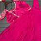 Pink Color Ready To Wear Saree With Embroidery Work In Mesa