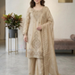 Elegant Cream Color Silk With Embroidery And Beads Work Near Me