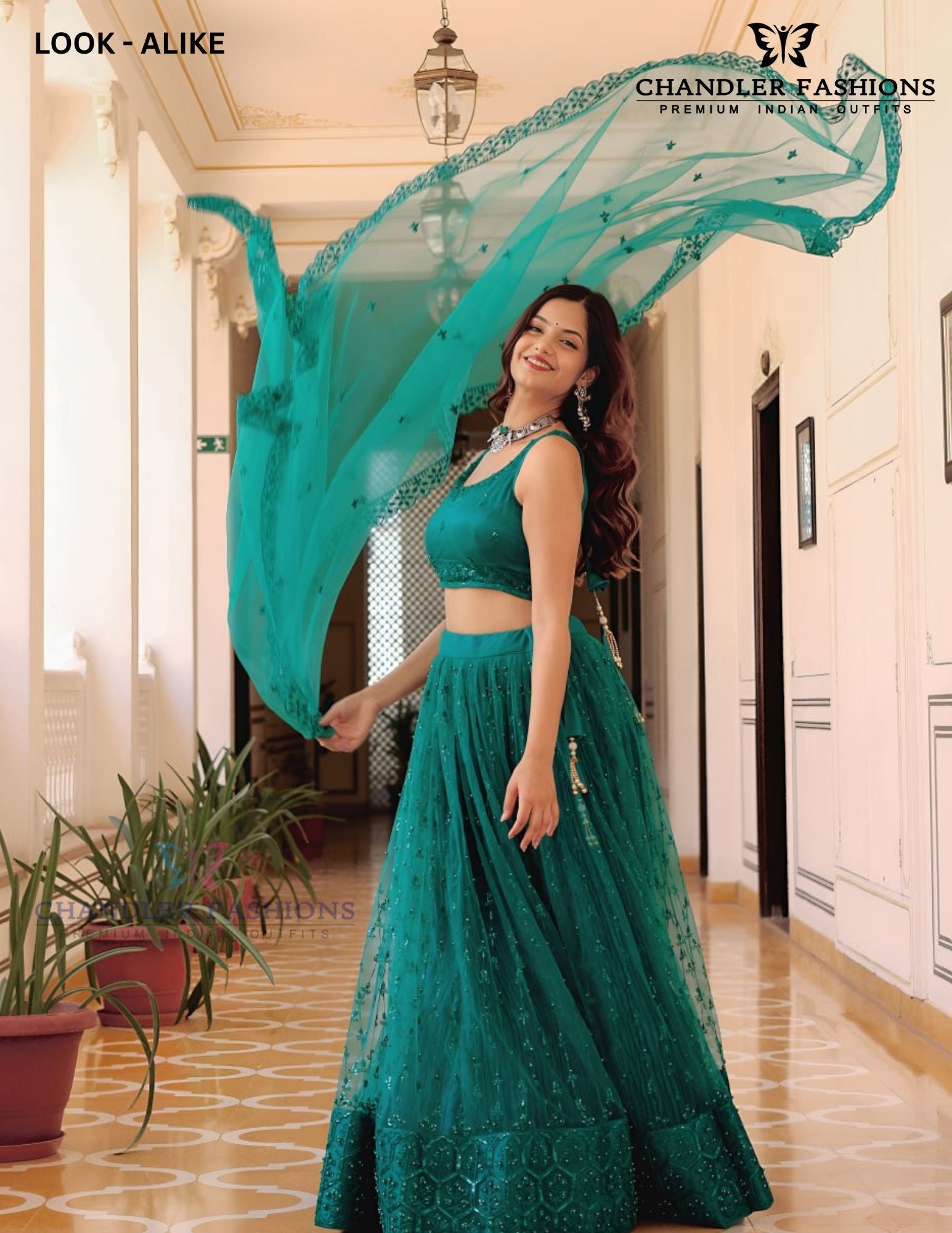 Marvellous Teal Blue Color Soft Net Lehenga Choli With Dupatta For Women