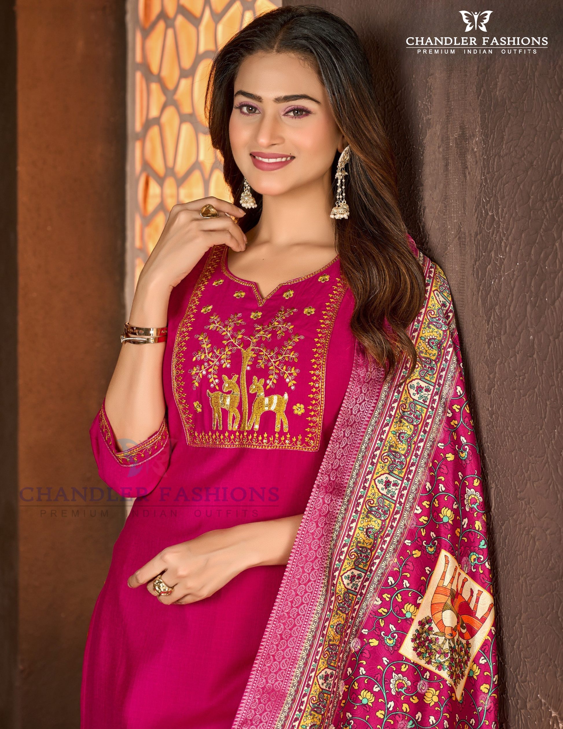 Pink Color Embroidery And Sequins Work Salwar Suits Near Me