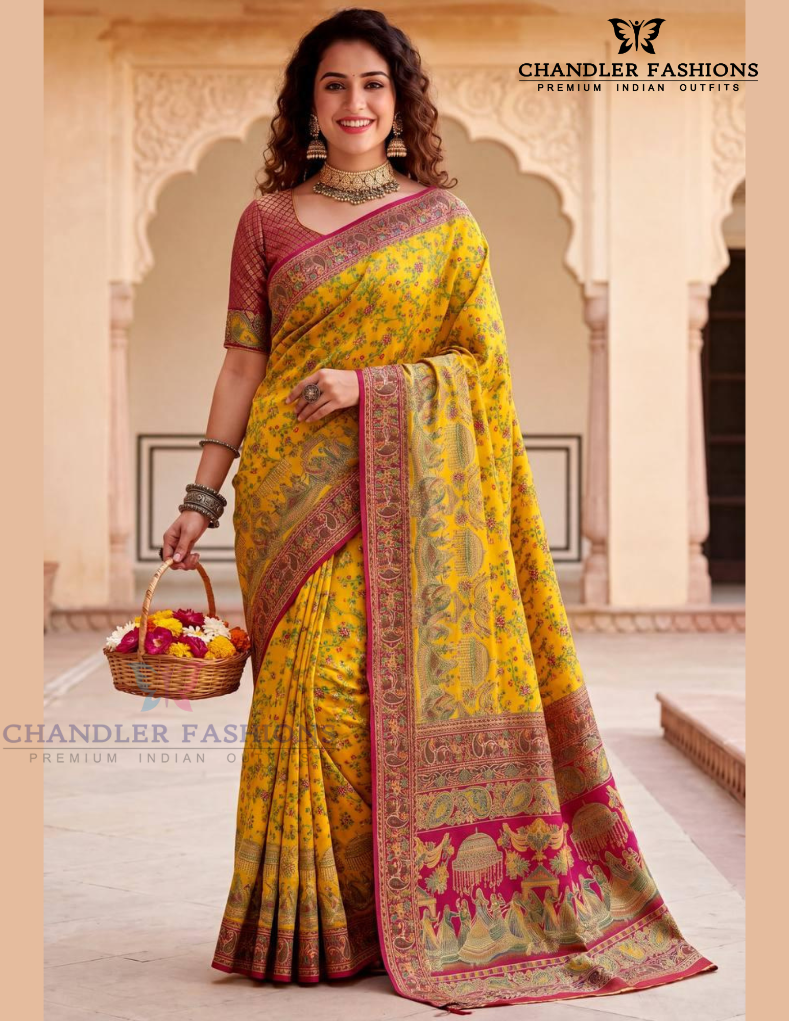 Exquisite Yellow Color Silk Saree With Contrast Rich Pallu For Women
