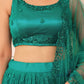 Teal Blue Color Soft Net With Embroidery And Sequins Work Lehenga Choli With Dupatta Near Me